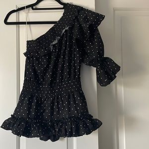 Misa one shoulder ruffle top